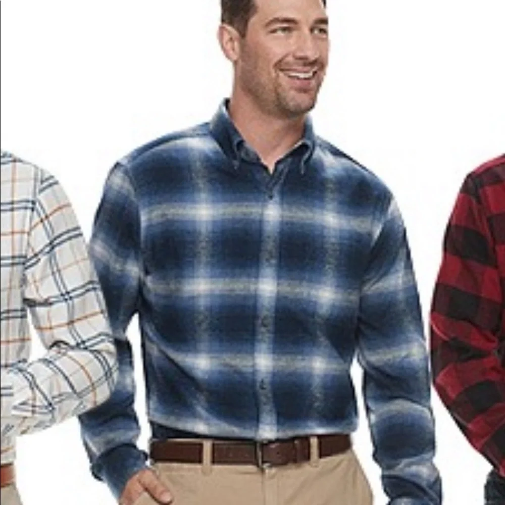 Croft & Barrow Men's Slim-Fit Flannel Button-Down - Picture 2 of 3